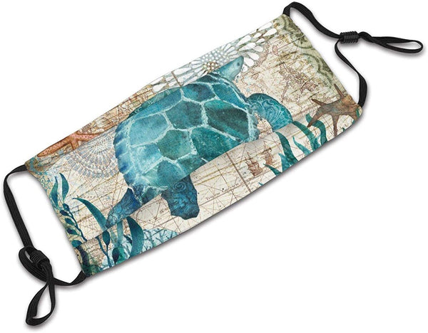Sea Turtle Face Cover Protection with Filter Pocket