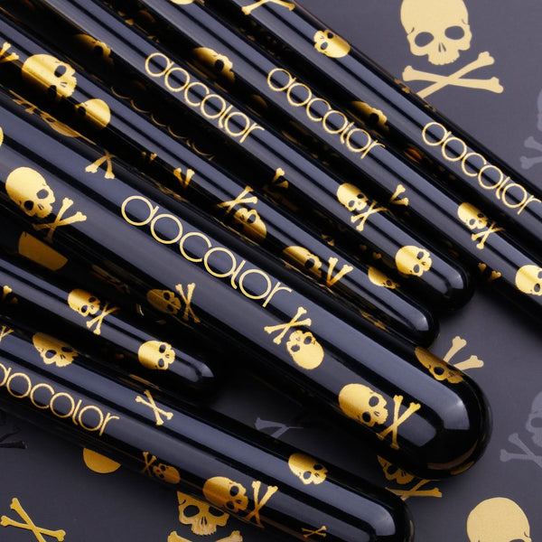 Skull Goth Makeup Brush Set - 12Pieces