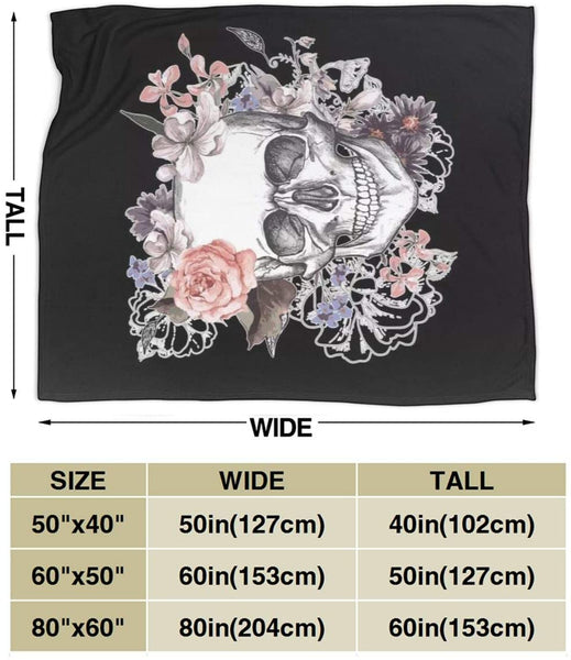 Skull Microfiber Throw Blanket 50"X40"