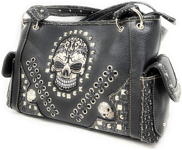Sugar Skull Handbag Purse Wallet Set