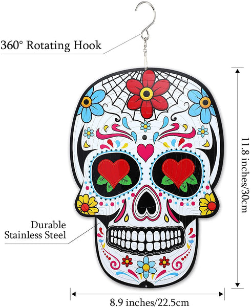 Skull Wind Chime Spinner