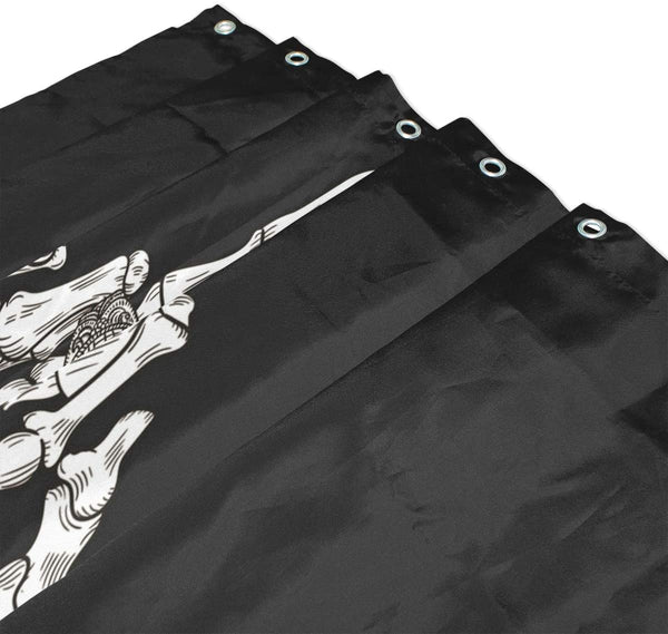 Skull Finger Shower Curtain With12 Hooks 72x72 inch