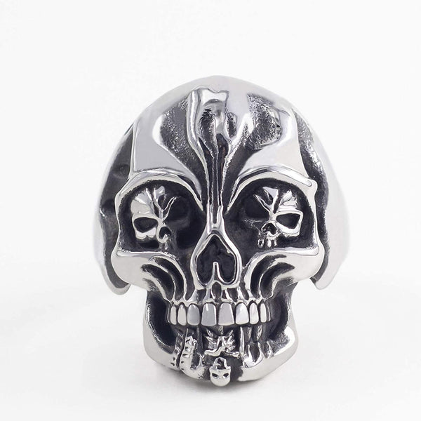 Stainless Steel Skull Ring Warrior Ring