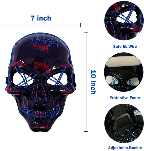 Skull Purge LED Light Up Mask