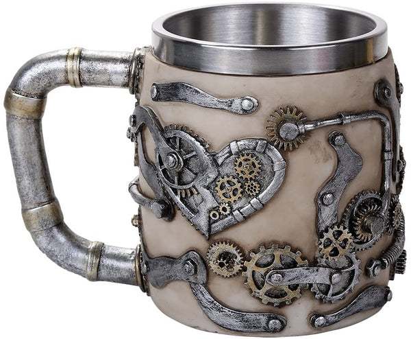 Steampunk Mechanical Skull Mug