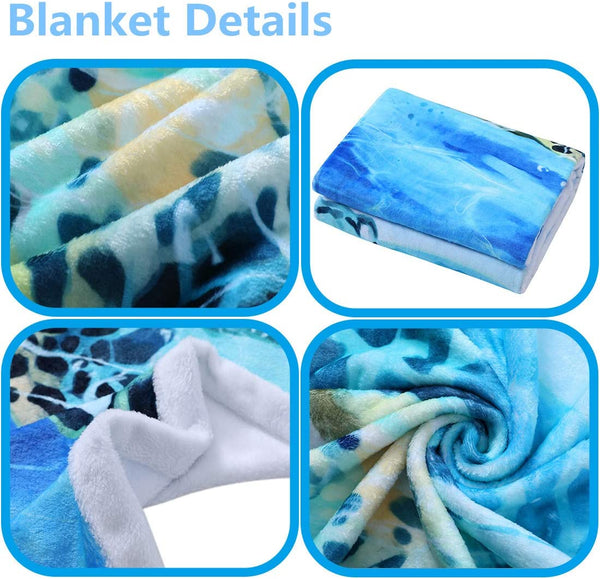 Sea Turtle Blanket Throw Sherpa Blanket (50" x 60")