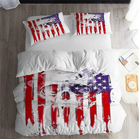 3Pcs Skull Flag Duvet Set