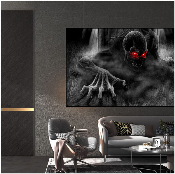 Skull Tapestry Grim Reaper Tapestry (51.2x 59.1 inch)