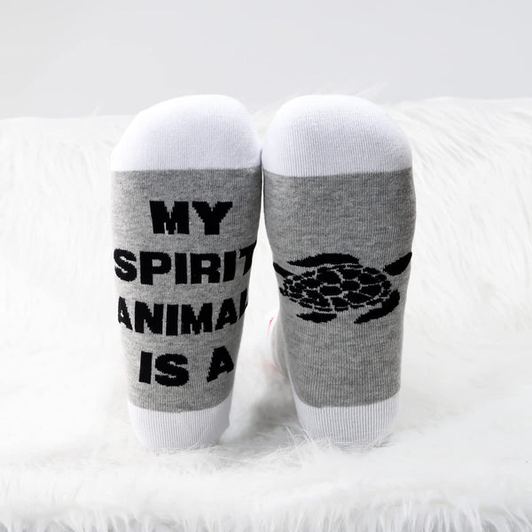 Turtle Spirit Animal Novelty Socks