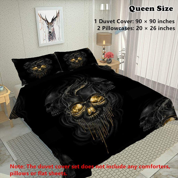 Melting Skull Duvet Cover Set