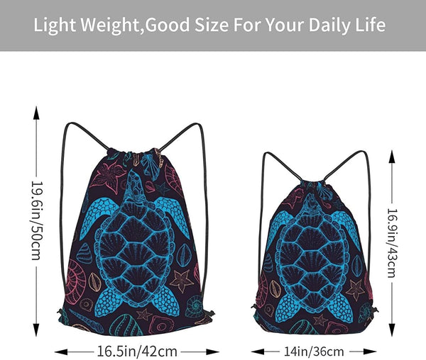 Turtle Shell Drawstring Backpack