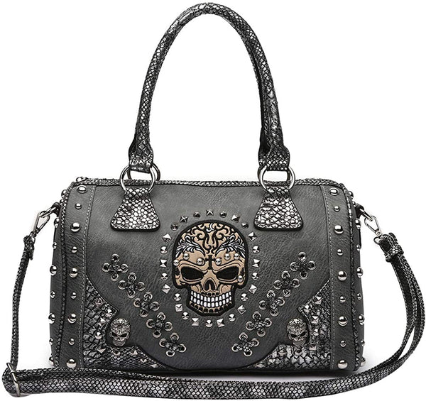 Sugar Skull Day of the Dead Handbag Shoulder Bag Wallet Set
