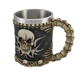 Gothic Tribal Skull Tankard Mug