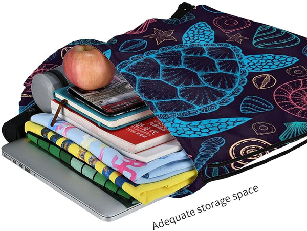 Turtle Shell Drawstring Backpack