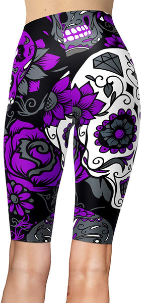 Women Sugar Skull Shorts Leggings