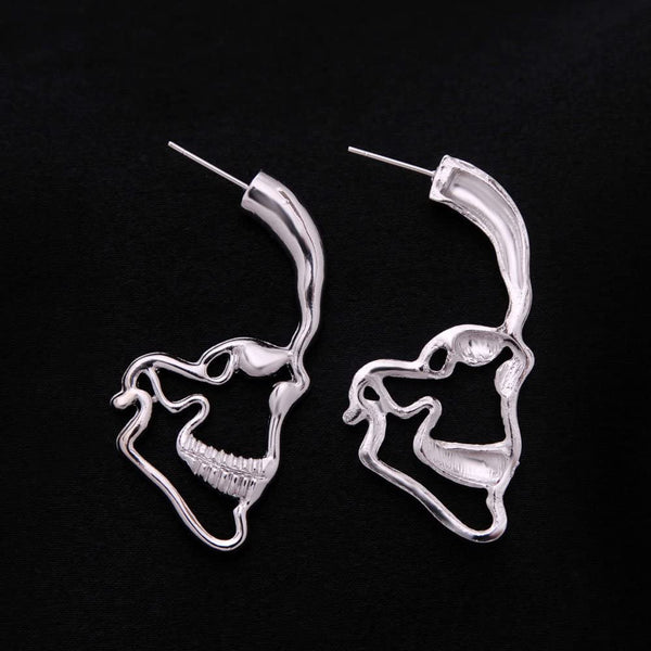 Skull Face Earrings Set -2 Piars