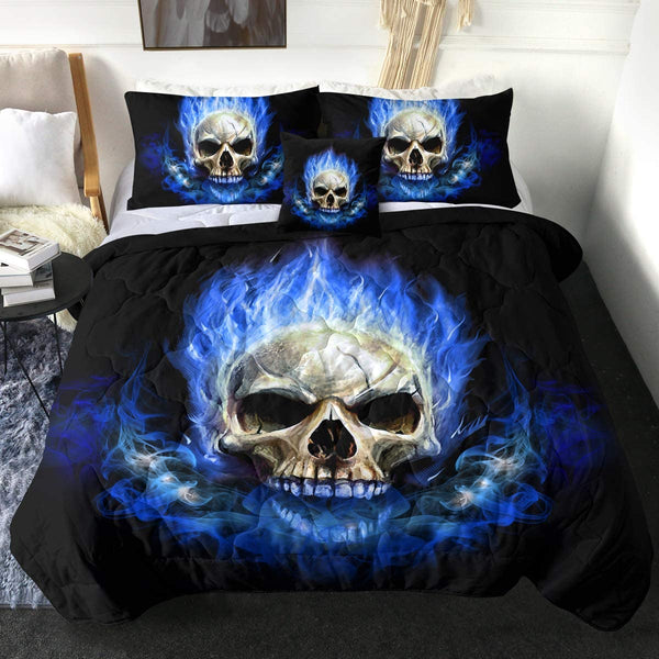 Skull Print Comforter 4 Piece Set