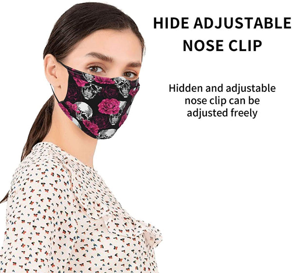 4pcs Skull Filter Pocket Face Mask With 8 Filters