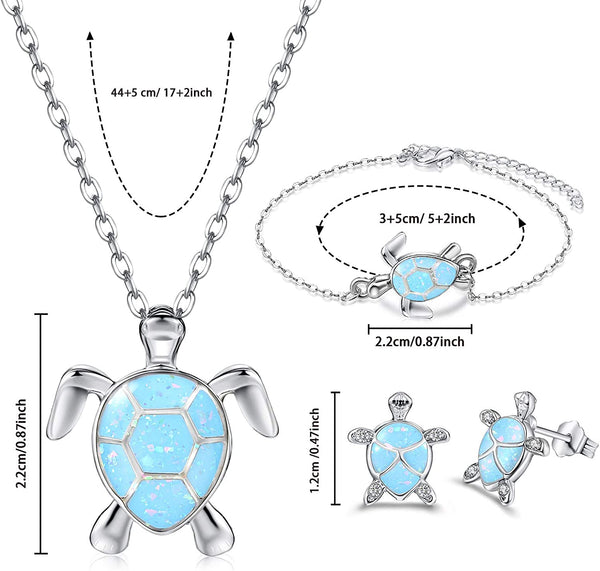 3 Piece Turtle Adjustable Jewelry Set