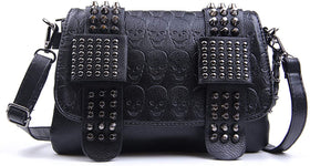 Gothic Skull Rivet Cross Body Bag