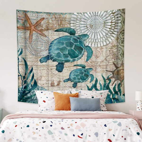 33.9x27.6 inch Sea Turtle Wall Hanging Tapestry