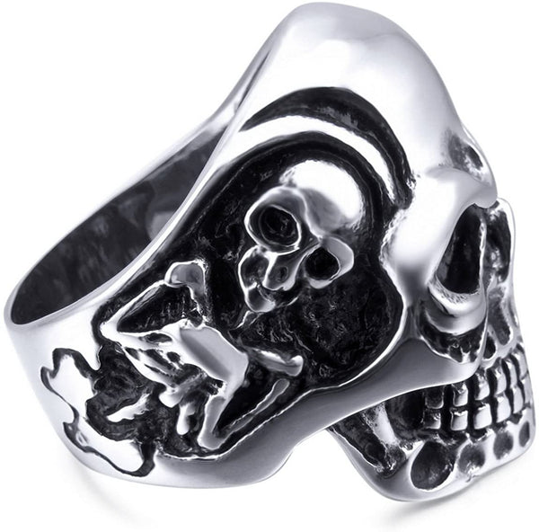 Men Skull Bone Ring