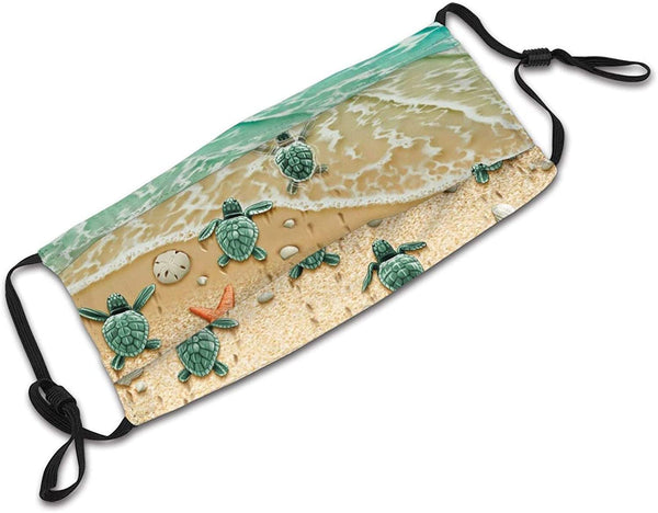 Baby Sea Turtles Face Cover Protection with Filter Pocket