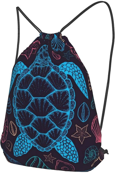 Turtle Shell Drawstring Backpack