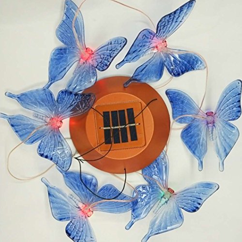 LED Color Changing Solar Butterfly Wind Chime