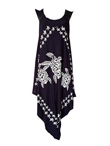 Sea Turtle Crochet Embroidery Summer Dress