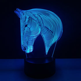 USB 7 Colors Changing Horse LED Table Lamp