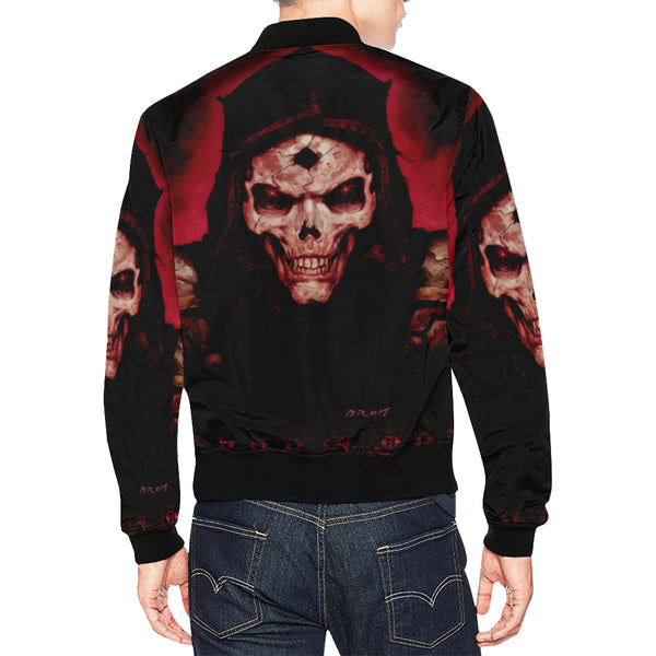 Raging Skull All Over Print Casual Jacket