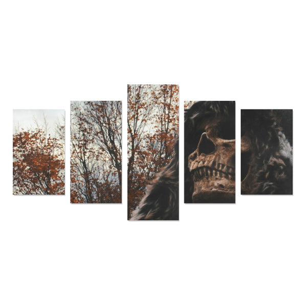 Skull Fall Canvas Wall Art Print