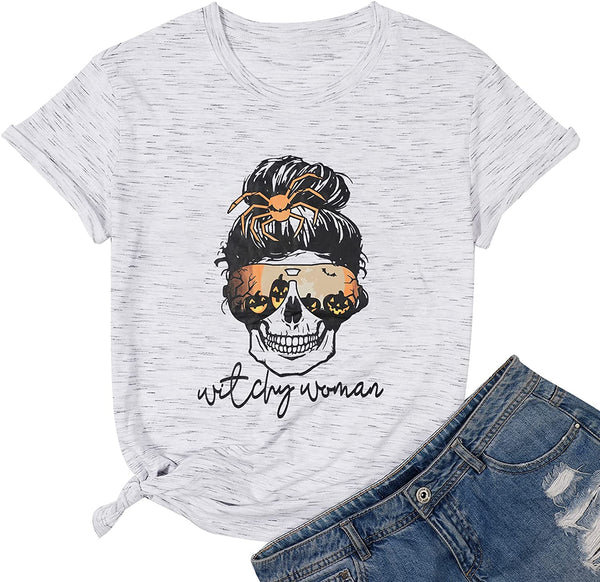 Witchy Woman Skull Tshirt