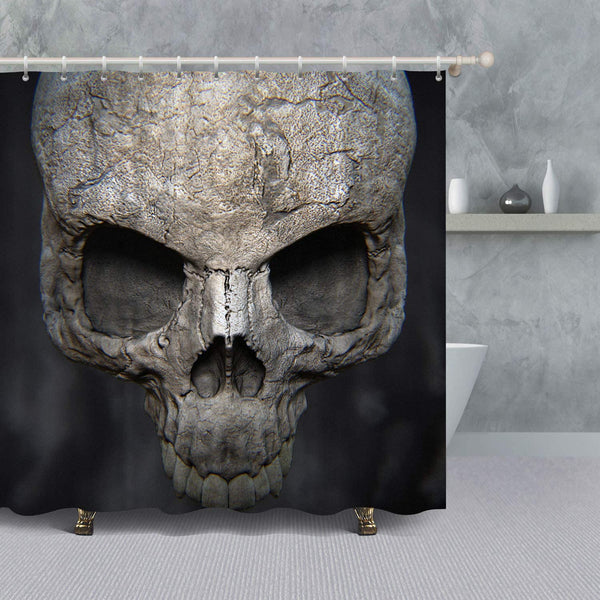 Scary Skull Human Skeleton Shower Curtain Set with Hooks 66”x72”