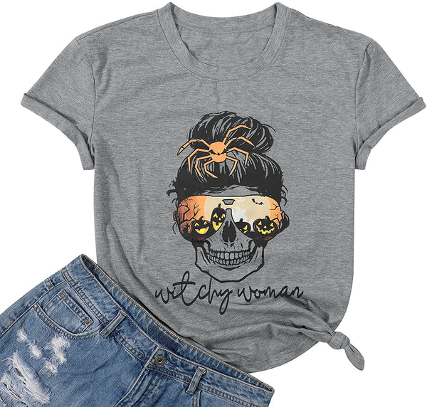 Witchy Woman Skull Tshirt