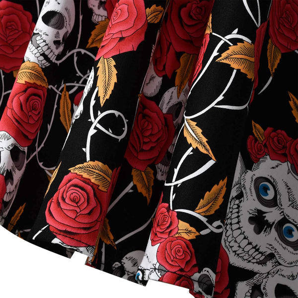 Women Vintage Skull Cocktail Dress