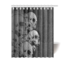 Skull Waterproof Polyester Bath Shower Curtain Size 60x72 Inch