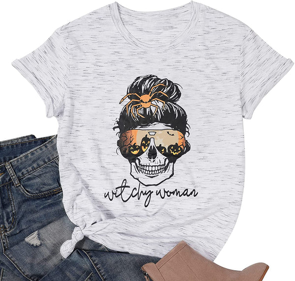 Witchy Woman Skull Tshirt