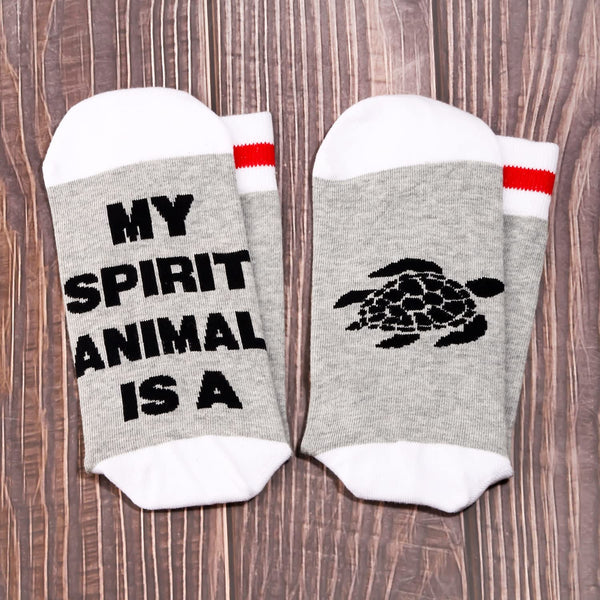 Turtle Spirit Animal Novelty Socks