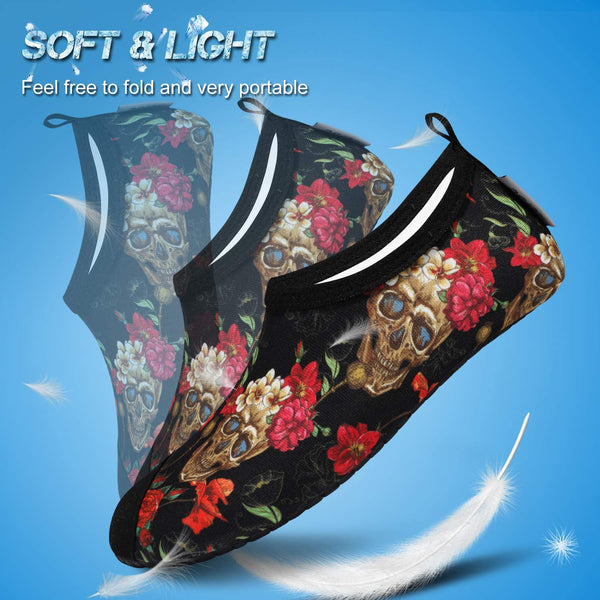 Women Skull Flower Water Barefoot Shoe