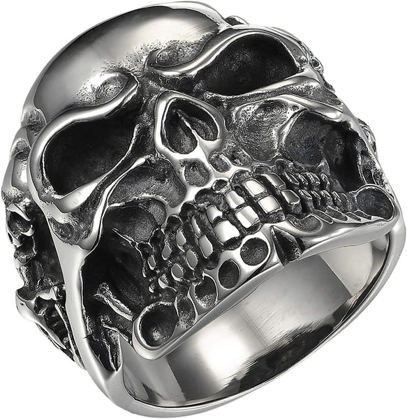 Skull Biker Stainless Steel Men Ring