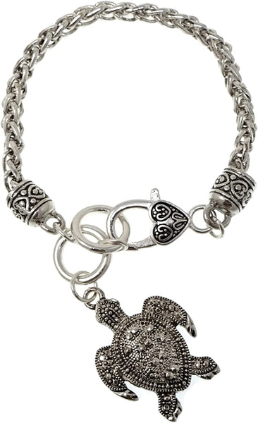 Sea Turtle Lobster Clasp Chain Bracelet