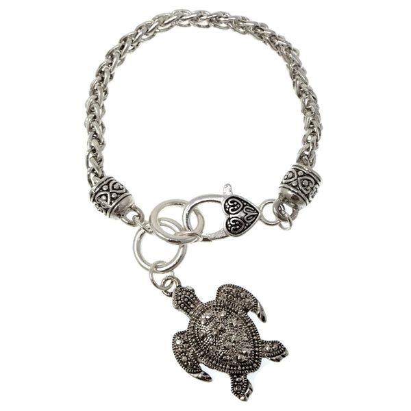 Sea Turtle Lobster Clasp Chain Bracelet