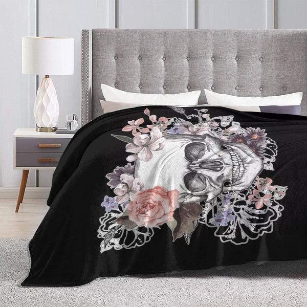 Skull Microfiber Throw Blanket 50"X40"