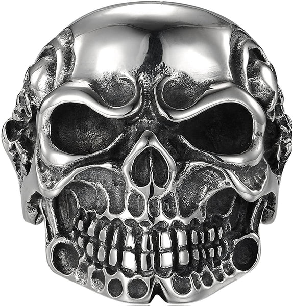 Skull Biker Stainless Steel Men Ring