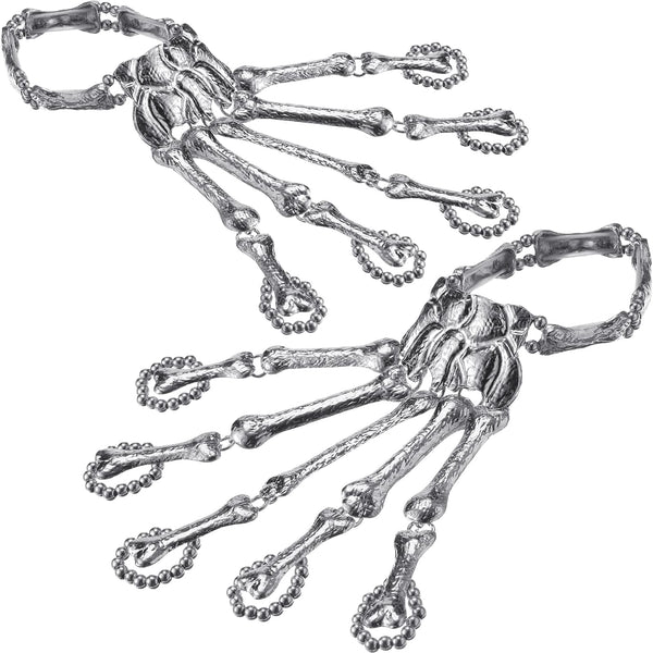 2 Pieces Skeleton Skull Finger Bracelet