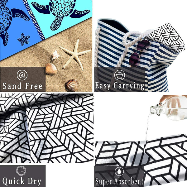 Turtle Super Soft Absorbent Quick Dry Towel（31.5''x 63''）)