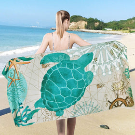 Sea Turtle Beach Towel 31.5"x59.1