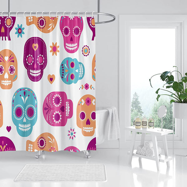 Sugar Skull Shower Curtain, 72x72 Inches
